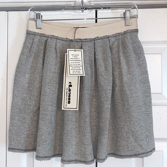 CLaeson MIDI Mini Skirt with pockets, Gray, tweed look, boho, Medium M, NWT - Picture 1 of 8